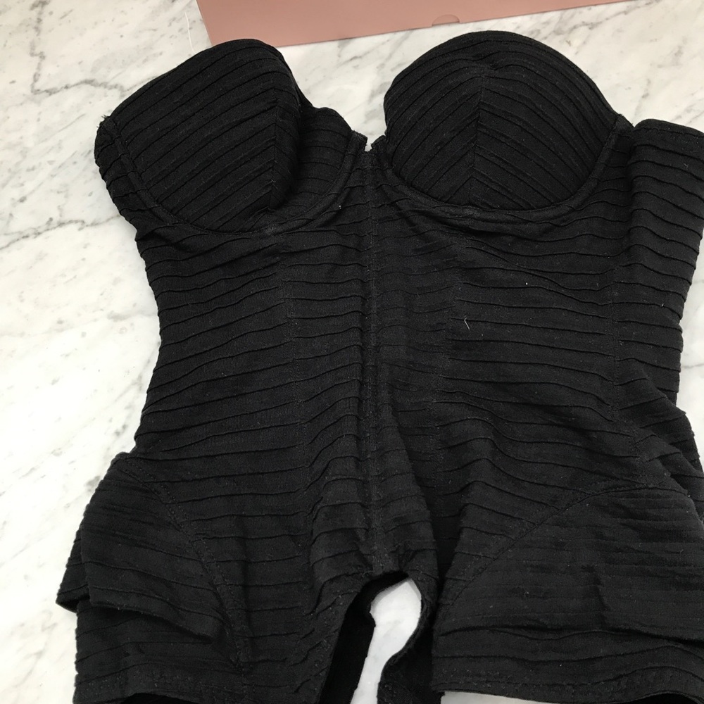Agent Provocateur Black Ribbed Corset 36C